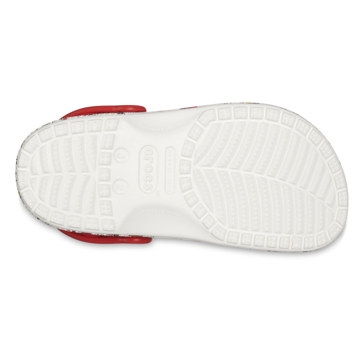 Saboti Crocs Peanuts Classic Clog Kids Alb - White/Multi