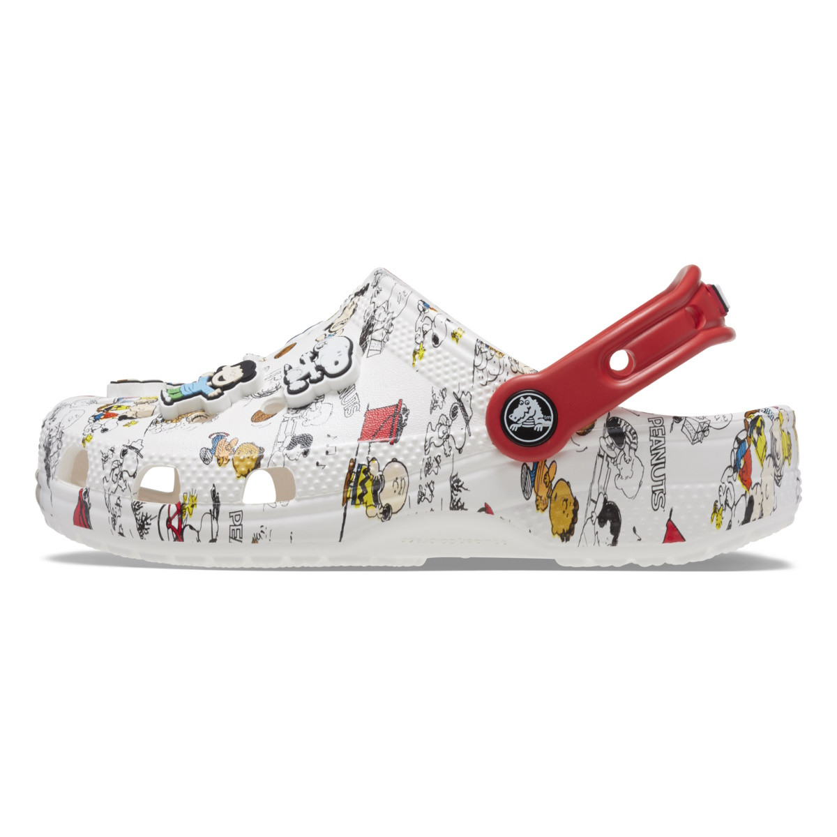 Saboti Crocs Peanuts Classic Clog Kids Alb - White/Multi - 2 | YEO