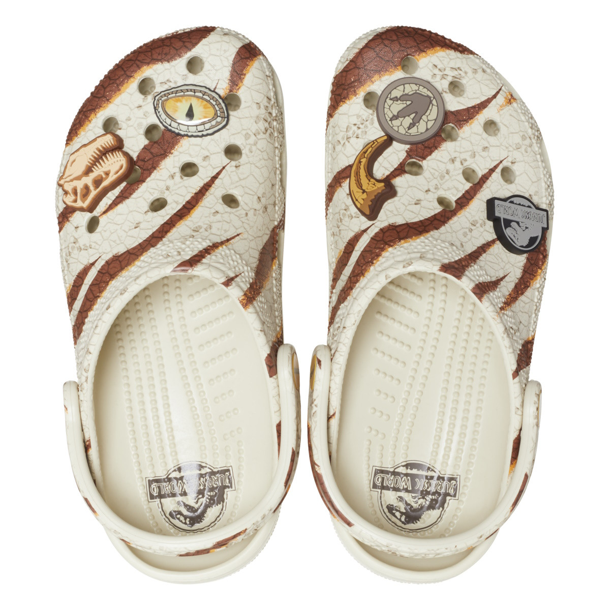 Saboti Crocs Classic Jurassic World Clog Bej - Bone - 4 | YEO