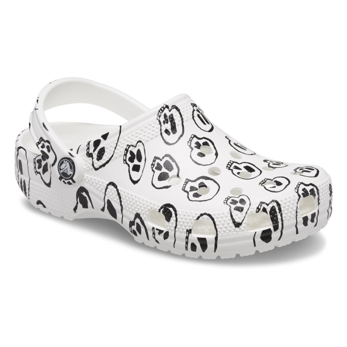 Saboti Crocs Classic Skull Print Clog Alb - White/Black - 1 | YEO