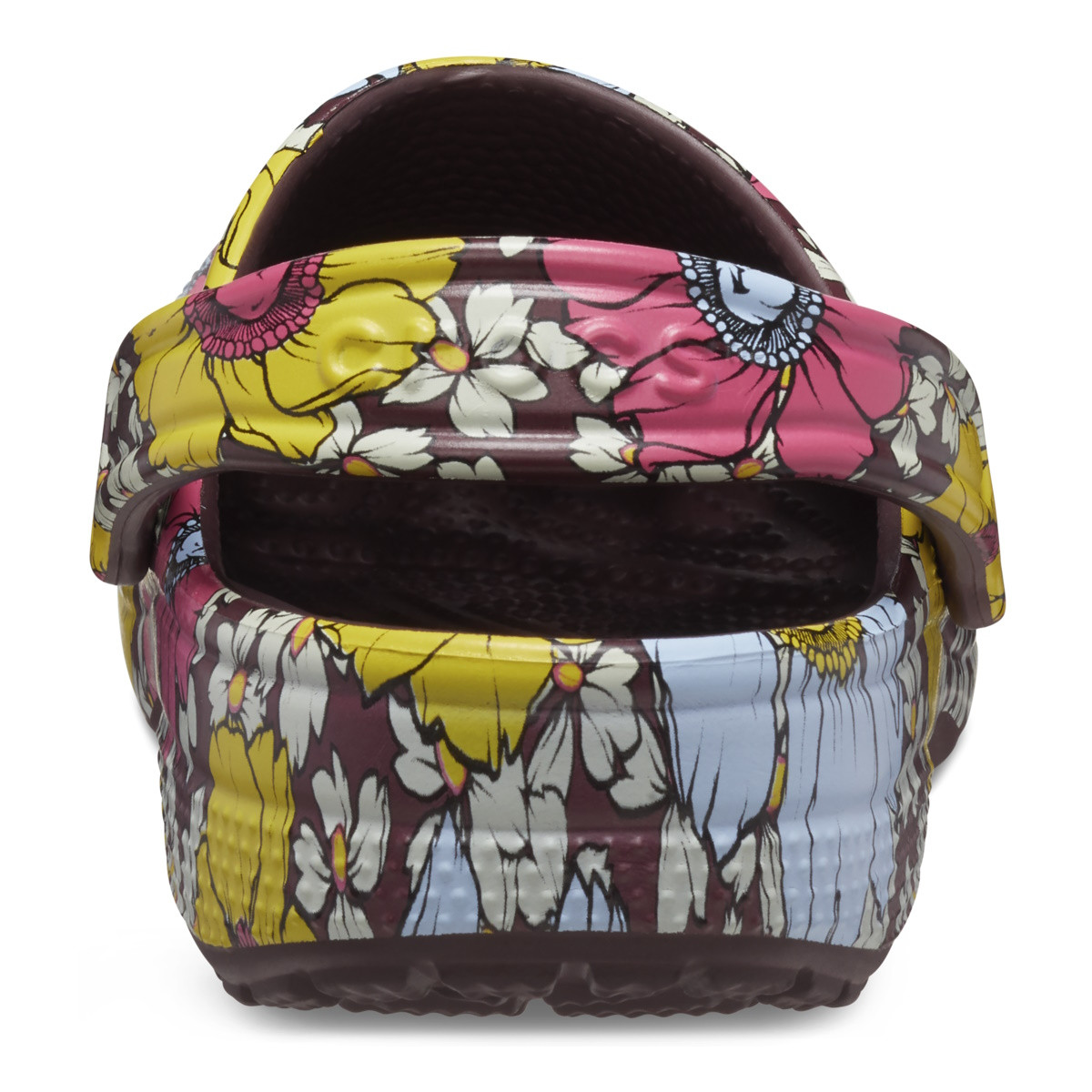 Saboti Crocs Classic Retro Floral Clog Multicolor - Dark Cherry/Multi - 5 | YEO