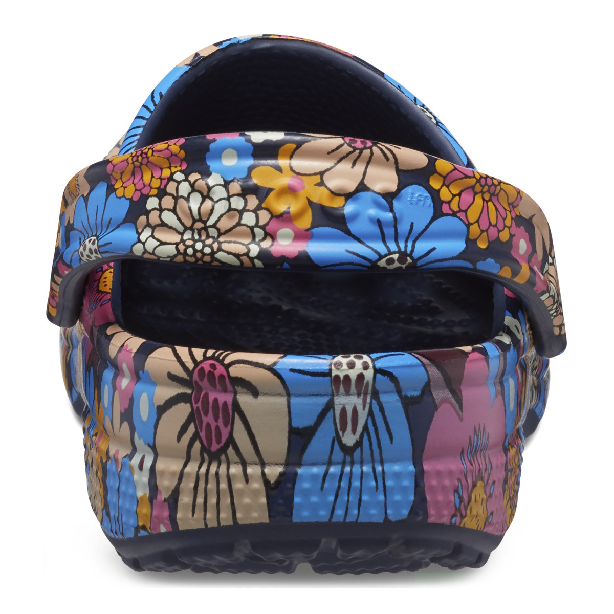 Saboti Crocs Classic Retro Floral Clog Albastru - Navy/Multi - 4 | YEO