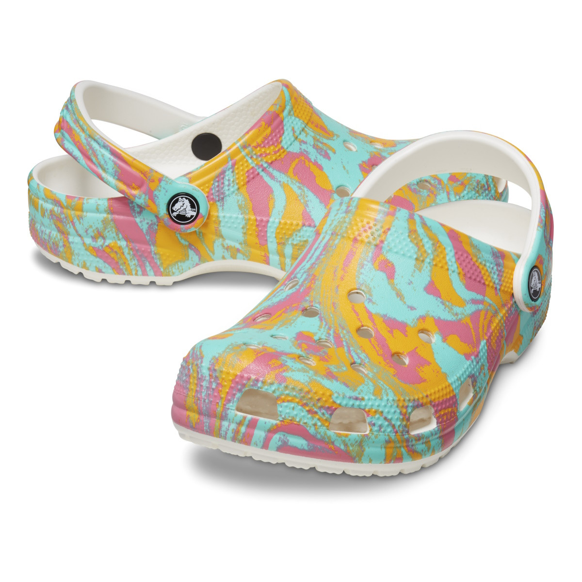 Saboti Crocs Classic Island Escape Clog Multicolor - Hyper Pink/Multi - 3 | YEO