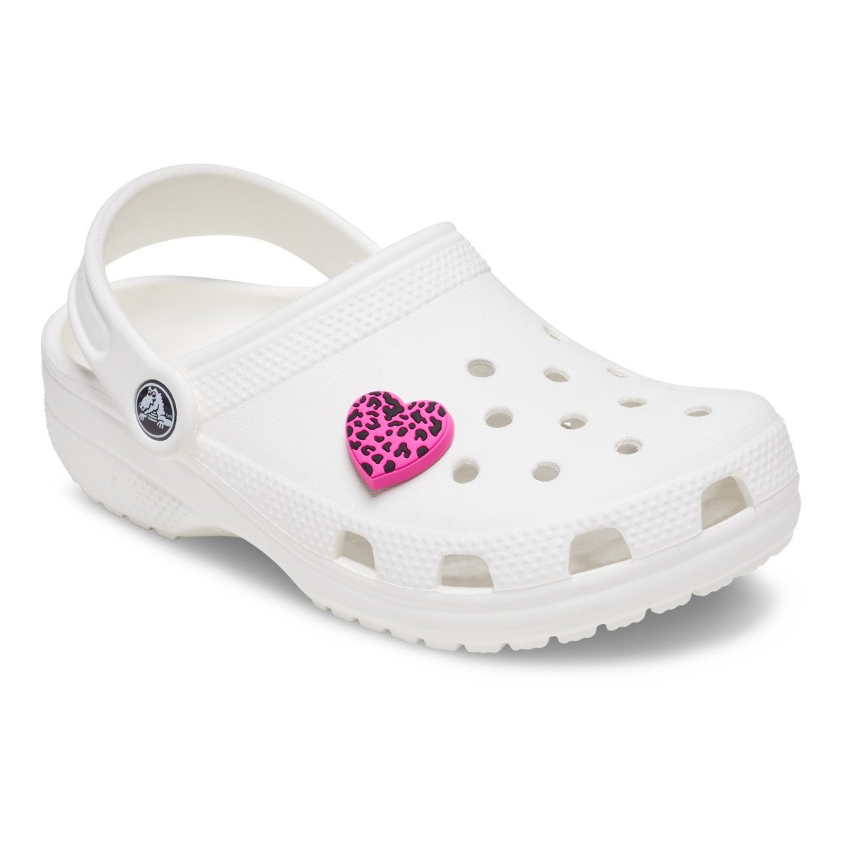 Jibbitz Crocs Purple Cheetah Print Heart - 1 | YEO