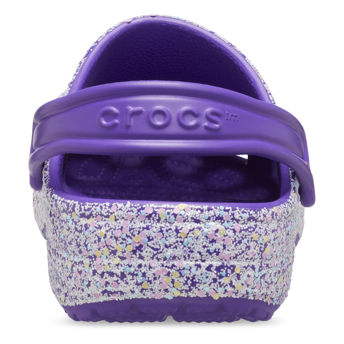 Saboti Crocs Toddler Classic Glitter Clog Mov - Neon Purple/Multi - 5 | YEO