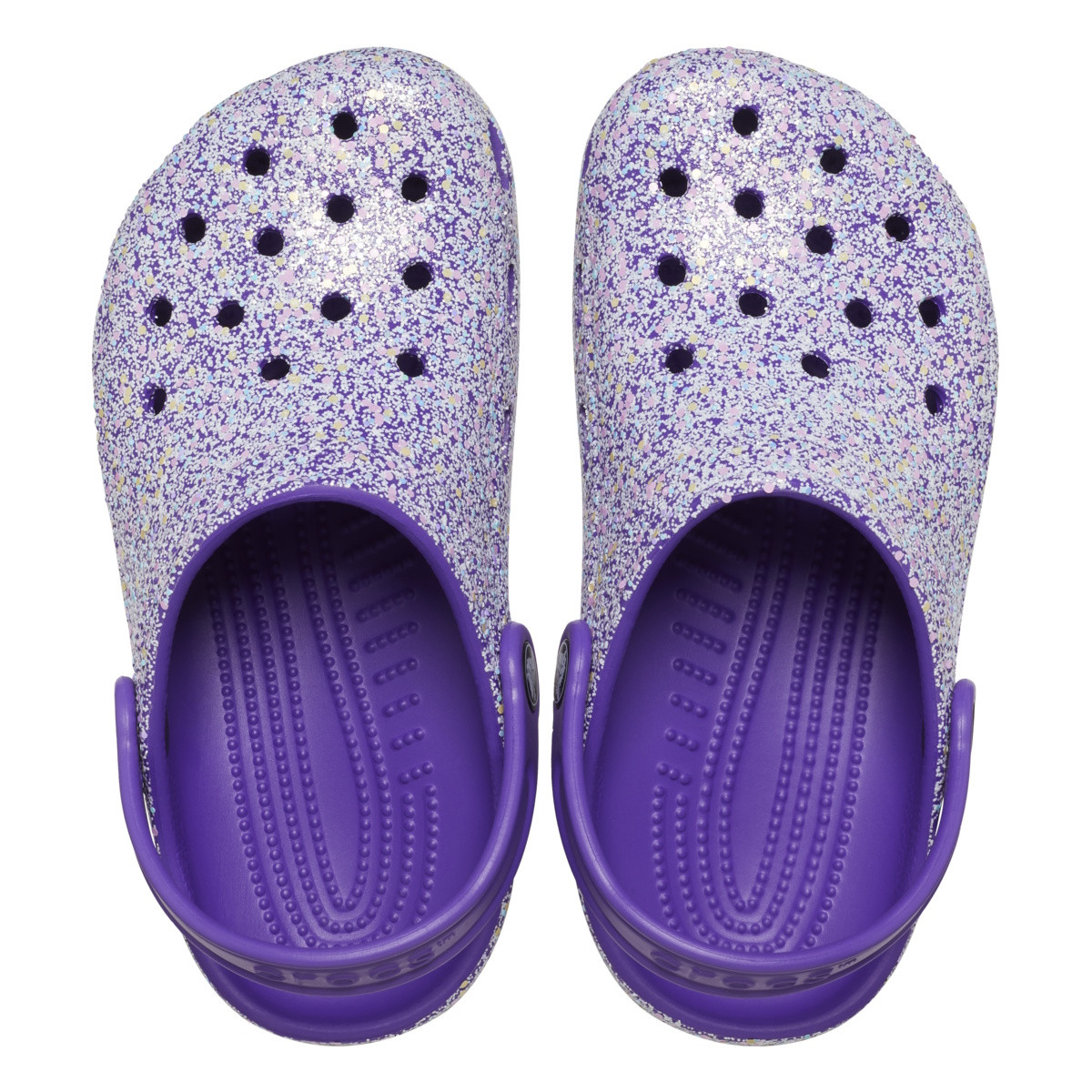 Saboti Crocs Toddler Classic Glitter Clog Mov - Neon Purple/Multi - 4 | YEO