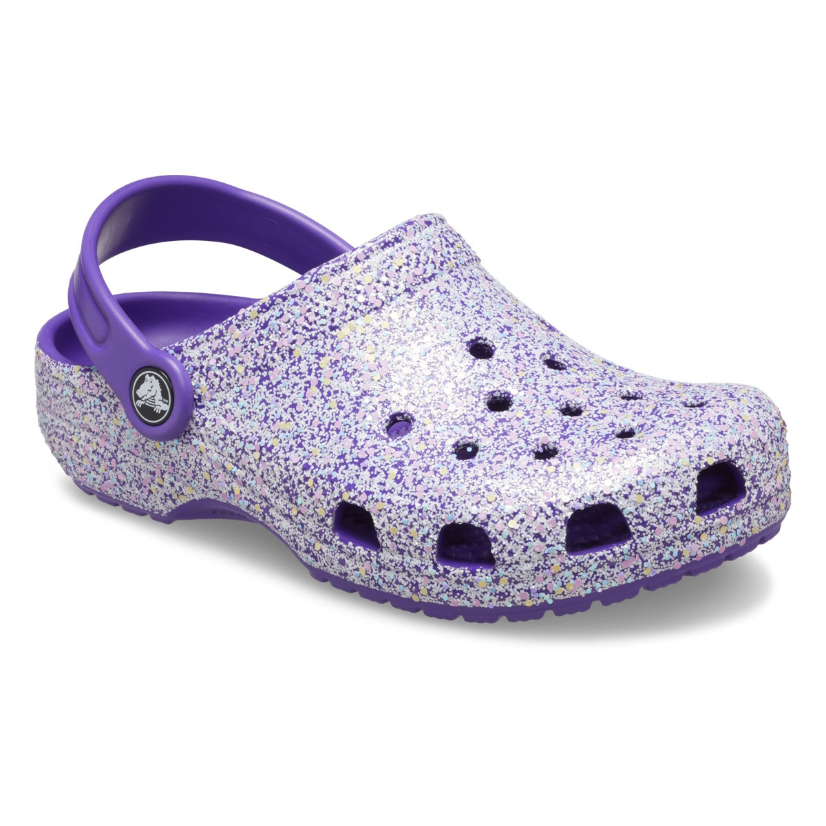 Saboti Crocs Toddler Classic Glitter Clog Mov - Neon Purple/Multi - 1 | YEO