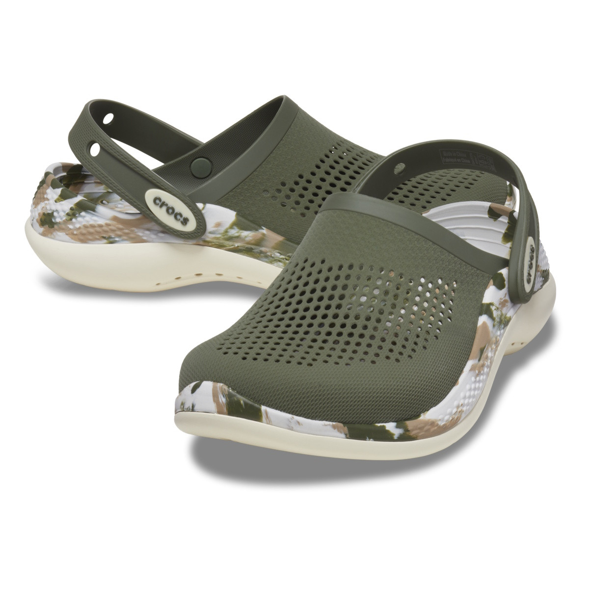 Saboti Crocs LiteRide 360 Marbled Clog Verde - Army Green/Multi - 3 | YEO