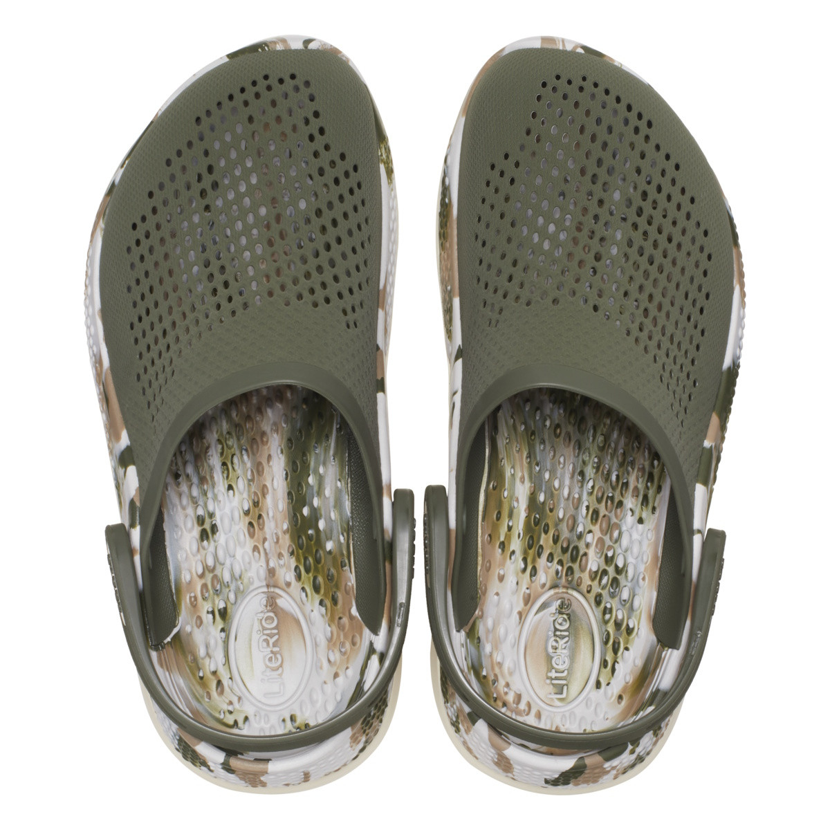 Saboti Crocs LiteRide 360 Marbled Clog Verde - Army Green/Multi - 4 | YEO