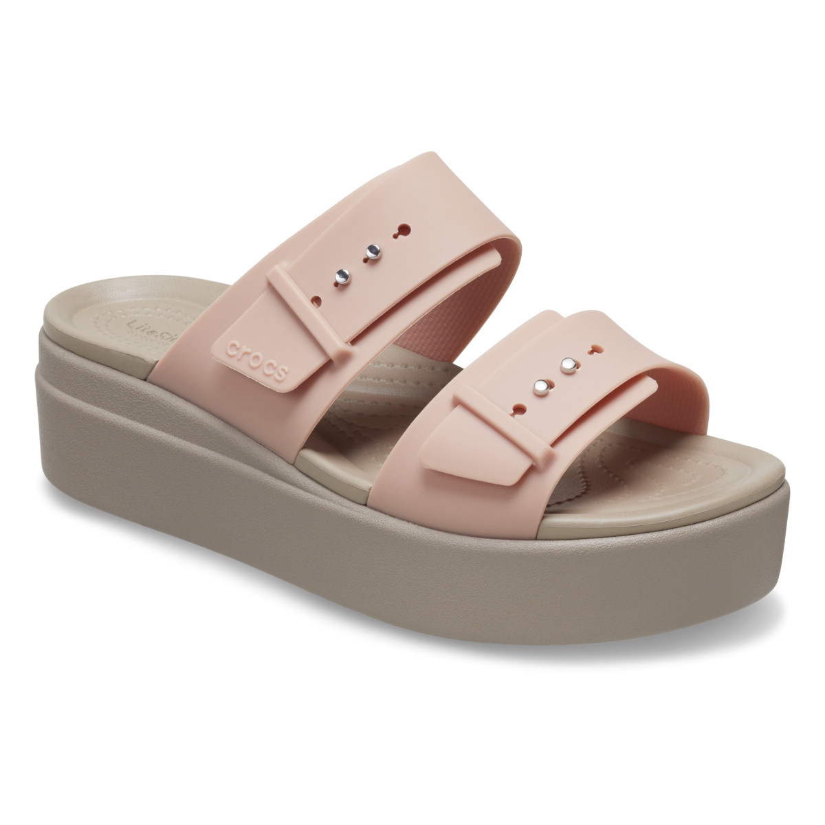 Sandale Crocs Women’s Brooklyn Low Wedge Sandal Roz - Pale Blush - 2 | YEO
