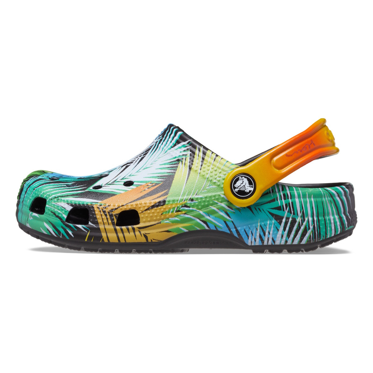 Saboti Crocs Classic Pool Party Clog Kids Negru - Black/Multi - 2 | YEO