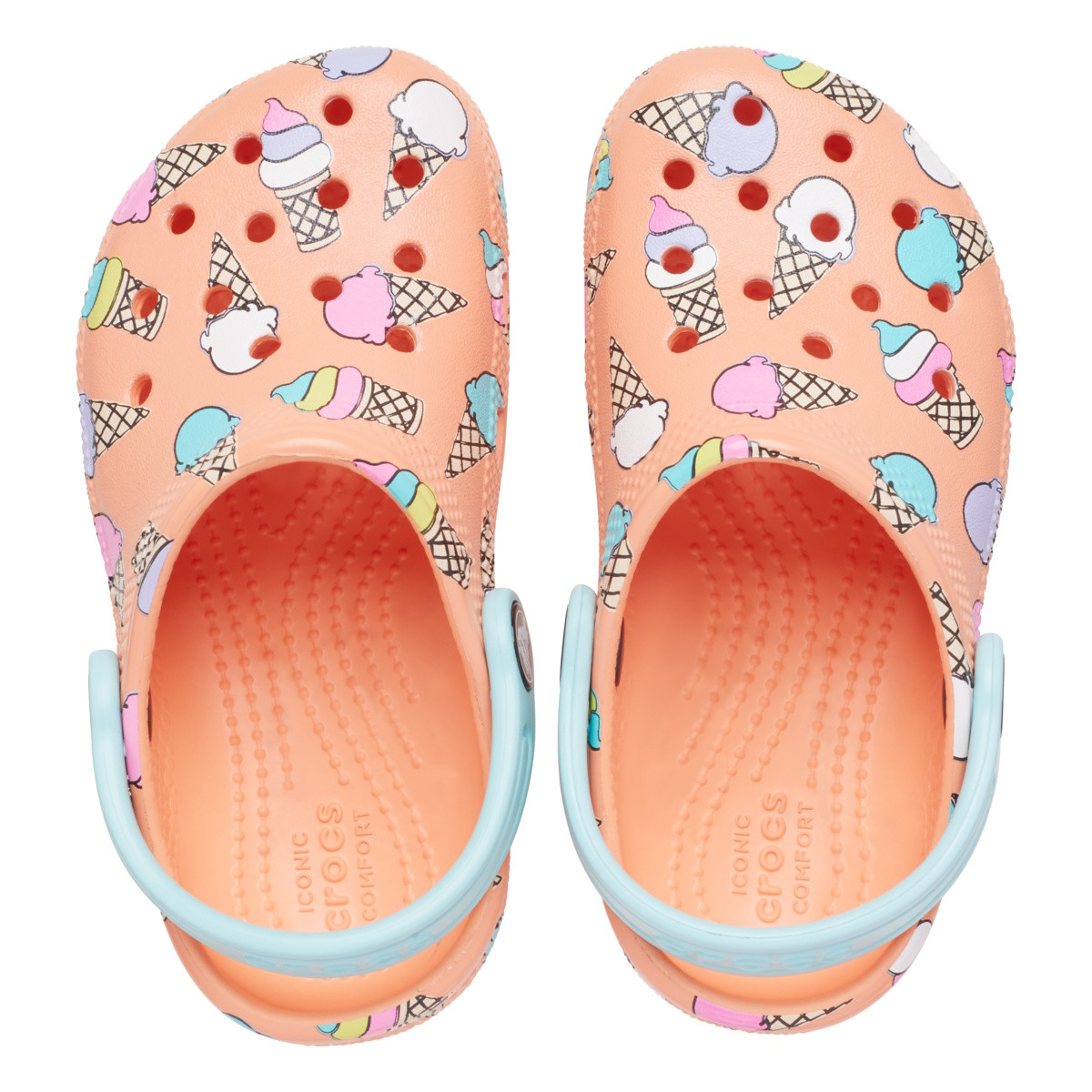 Saboti Crocs Classic Toddler Pool Party Clog Galben - Papaya - 4 | YEO
