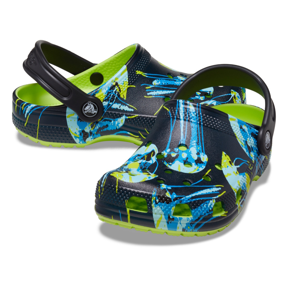 Saboti Crocs Classic Meta Scape Clog Kids Galben - Limeade/Multi - 3 | YEO