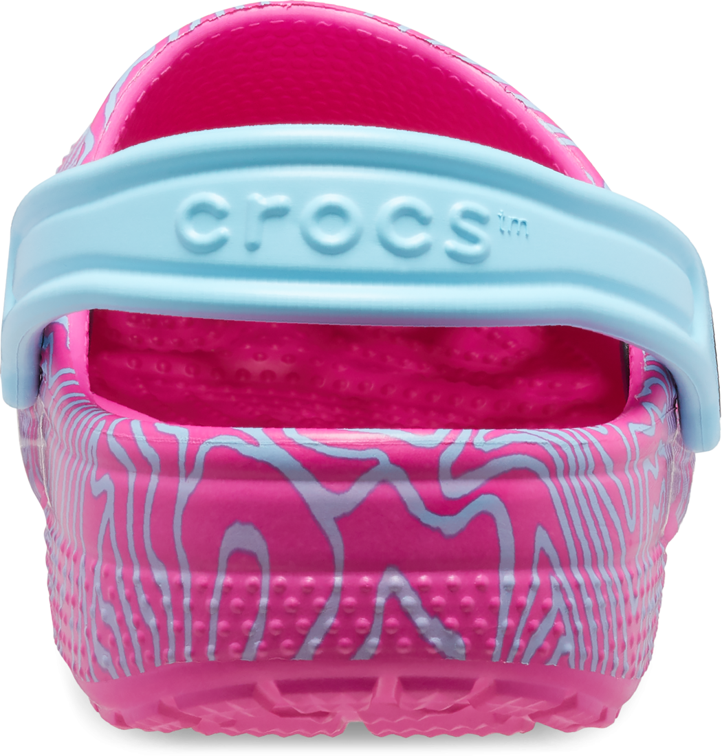 Saboti Crocs Classic Topographic Clog Kids Roz - Juice/Multi - 5 | YEO