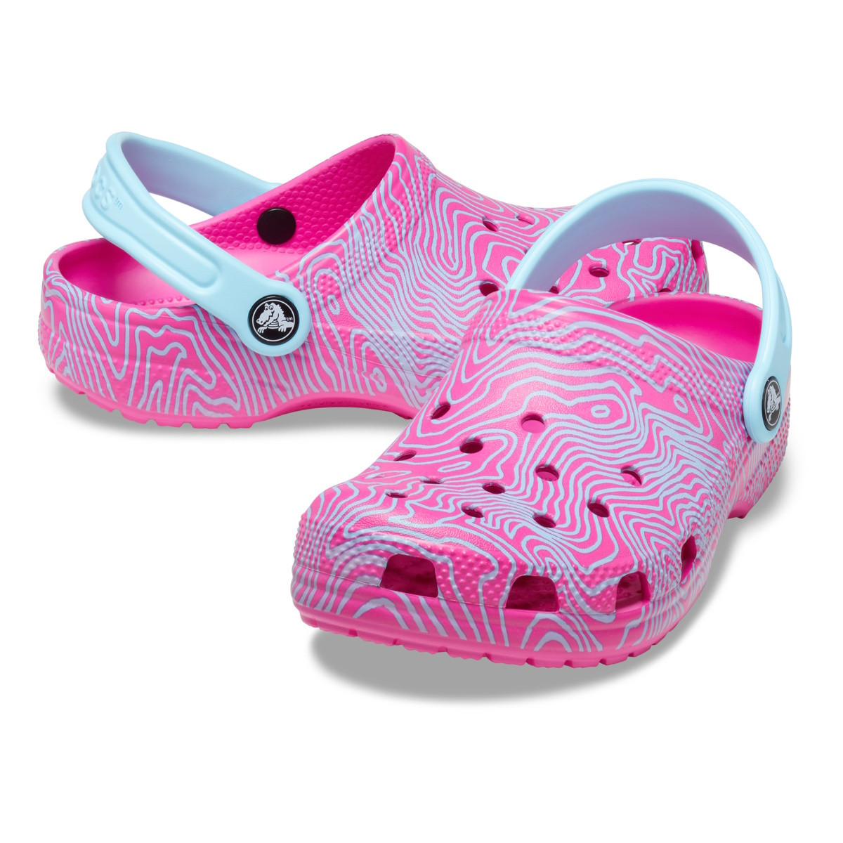 Saboti Crocs Classic Topographic Clog Kids Roz - Juice/Multi - 3 | YEO
