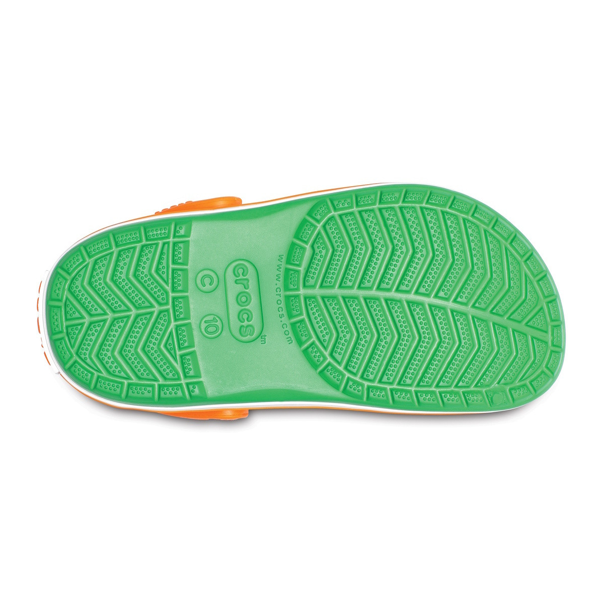 Saboti Crocs Crocband Kids Verde - Grass Green/White/Blazin G Orange - 5 | YEO