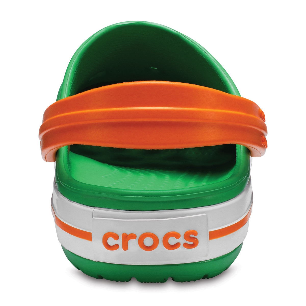 Saboti Crocs Crocband Kids Verde - Grass Green/White/Blazin G Orange - 4 | YEO