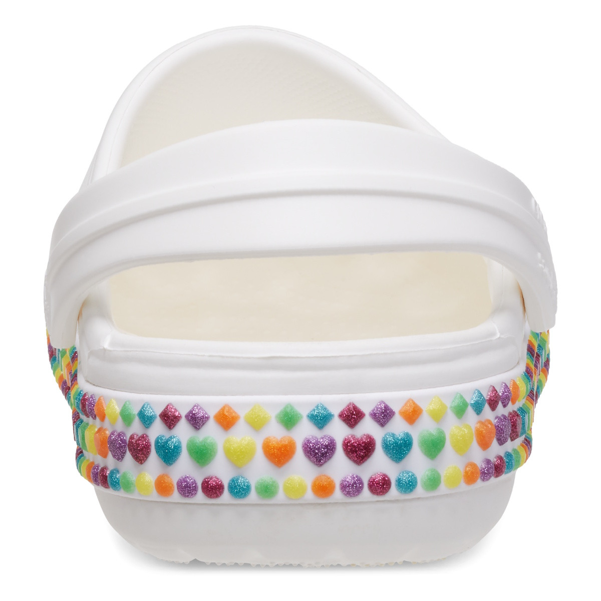 Saboți Crocs Crocband Gem Band Clog Kids Alb - White - 5 | YEO