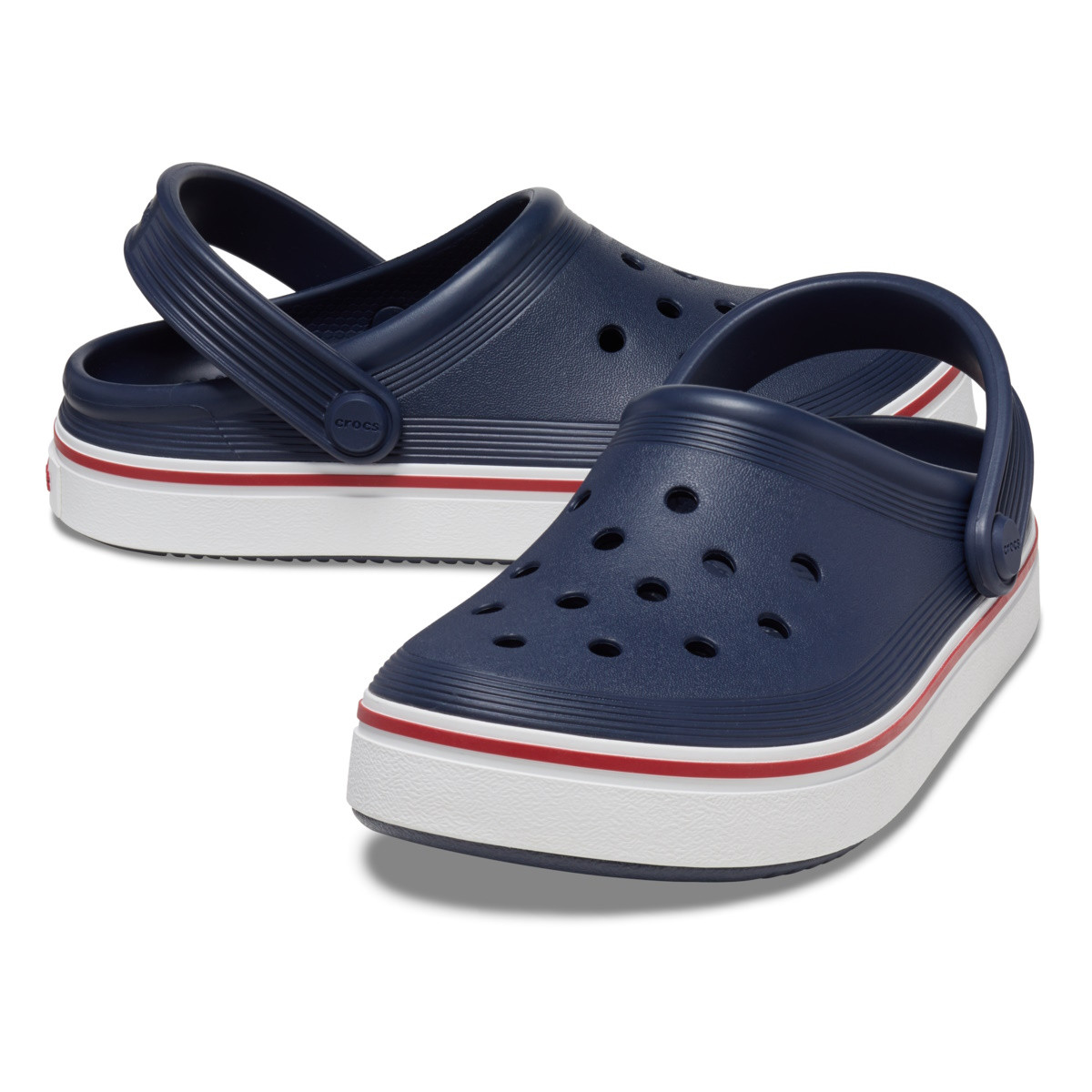 Saboți Crocs Crocband Off Court Clog Kids Albastru - Navy/Pepper - 3 | YEO