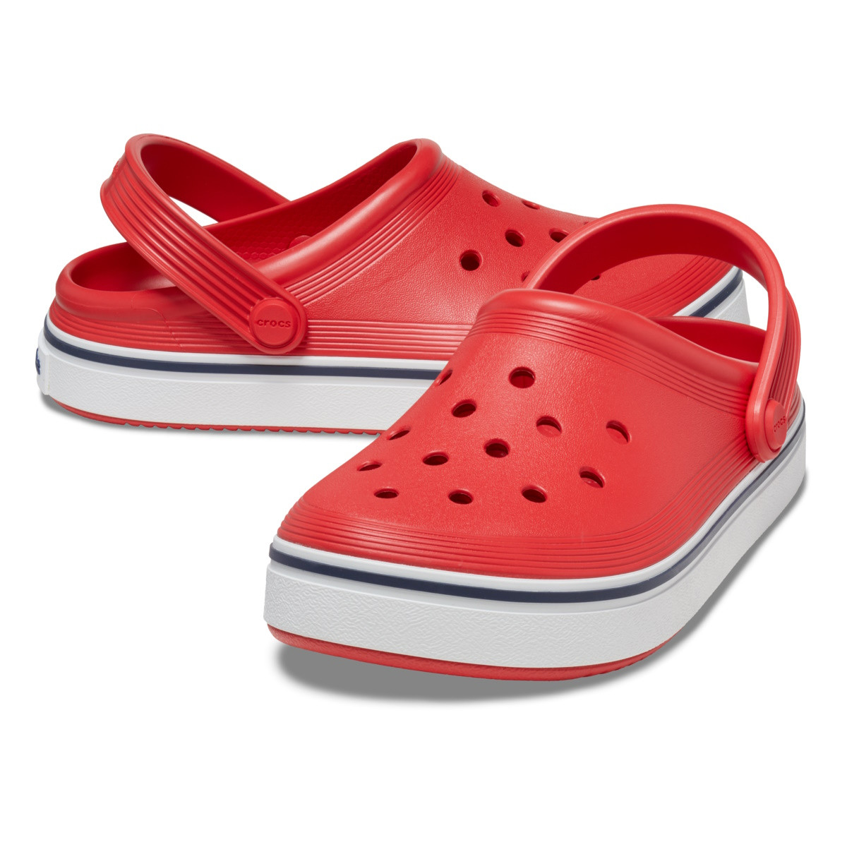 Saboți Crocs Toddler Crocband Off Court Clog Rosu - Flame - 3 | YEO