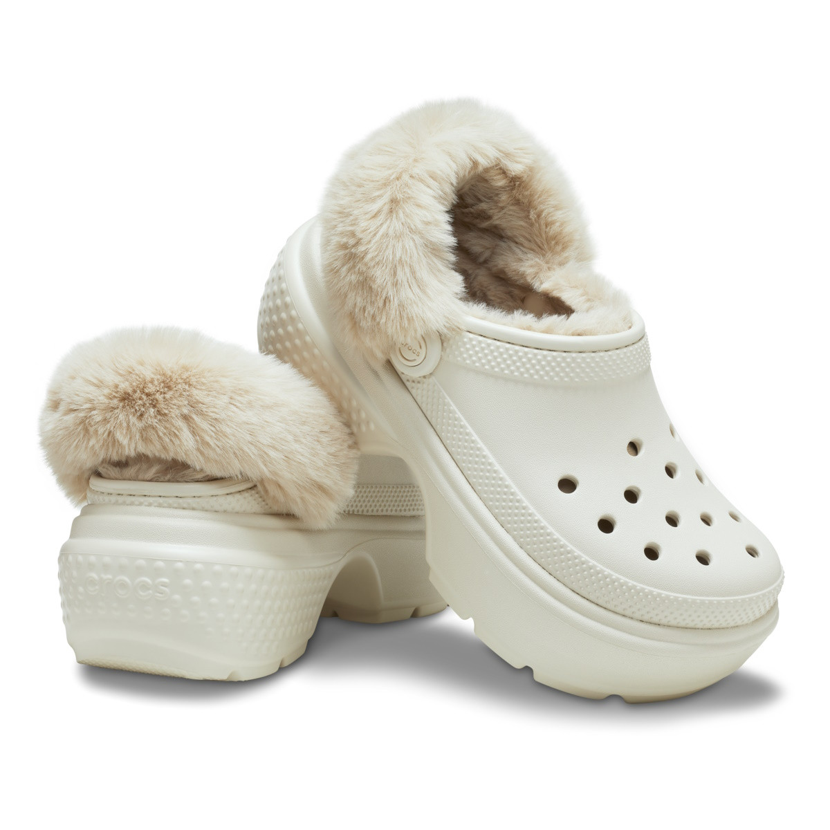 Saboti Crocs Stomp Lined Clog Bej - Stucco - 3 | YEO