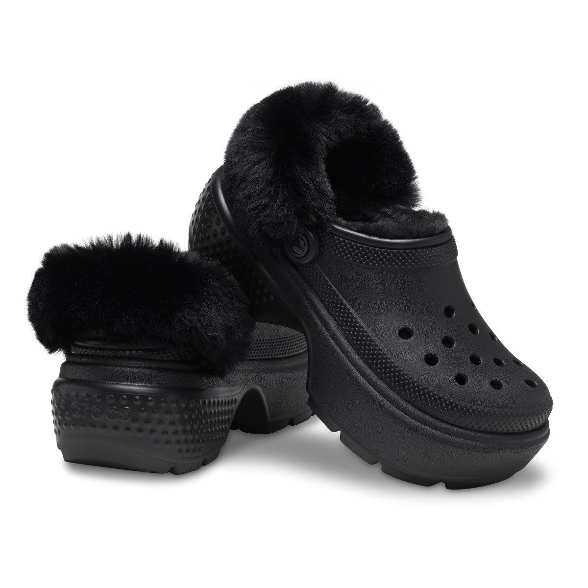 Saboti Crocs Stomp Lined Clog Negru - Black - 3 | YEO