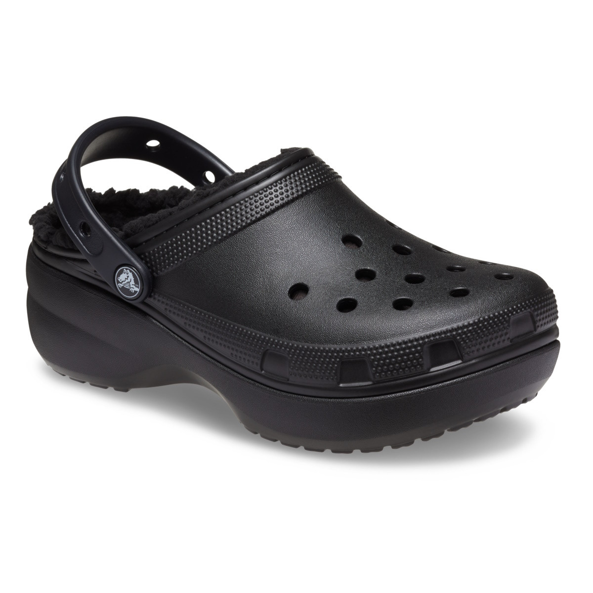 Saboti Crocs Classic Platform Lined Clog Negru - Black - 1 | YEO