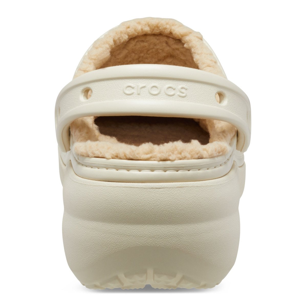 Saboti Crocs Classic Platform Lined Clog Bej - Bone - 4 | YEO