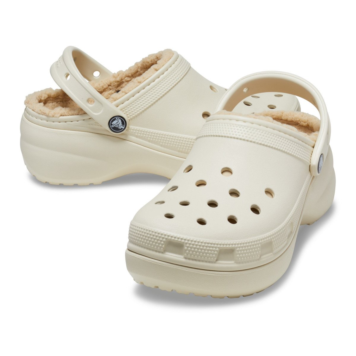Saboti Crocs Classic Platform Lined Clog Bej - Bone - 2 | YEO