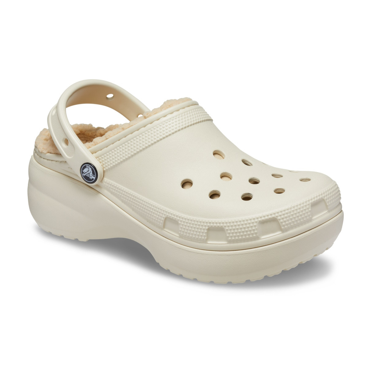 Saboti Crocs Classic Platform Lined Clog Bej - Bone - 1 | YEO