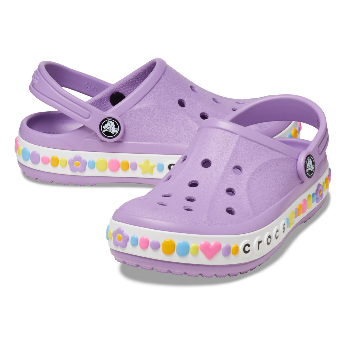 Saboti Crocs Bayaband Charm Band Clog Kids Mov - Orchid - 3 | YEO