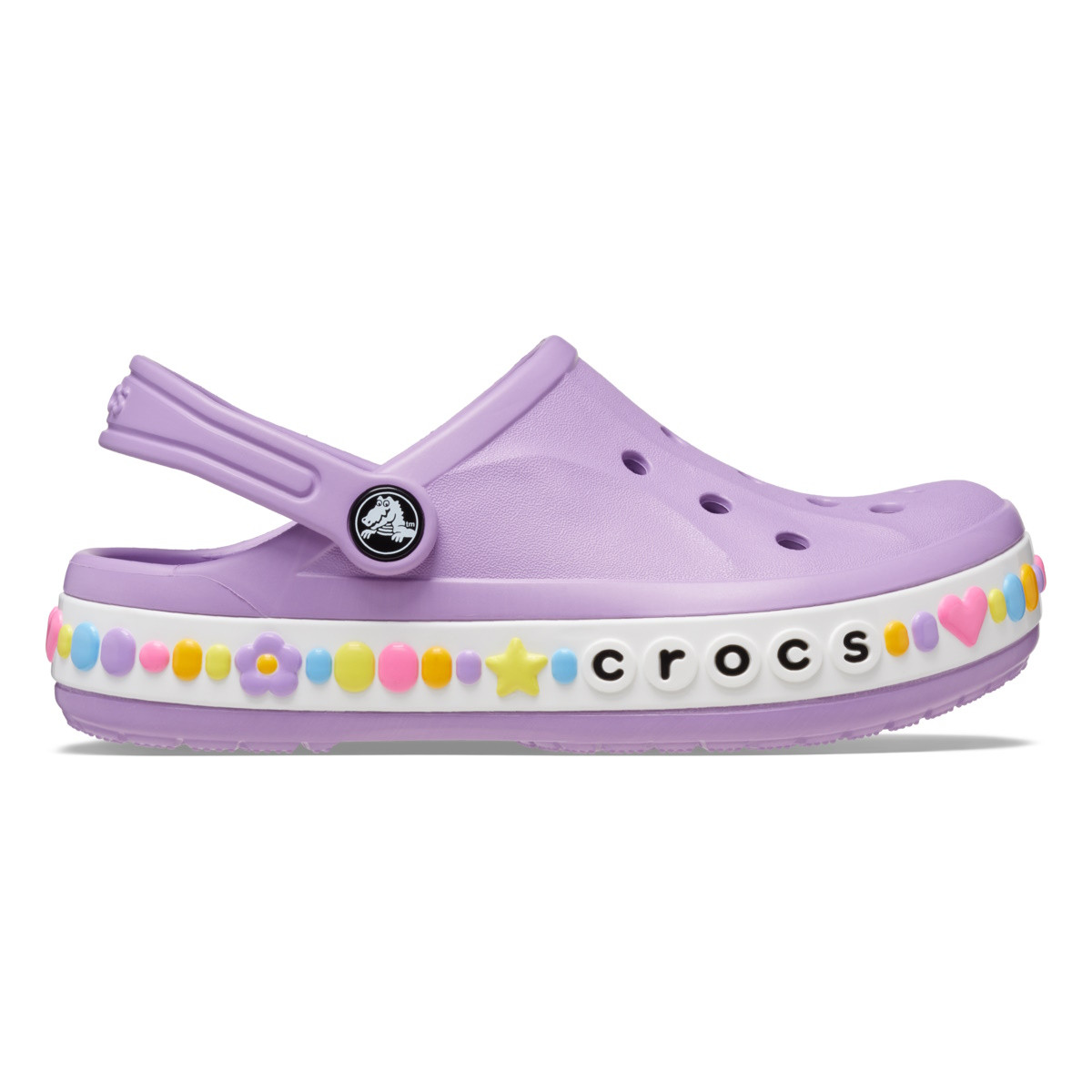 Saboti Crocs Bayaband Charm Band Clog Kids Mov - Orchid