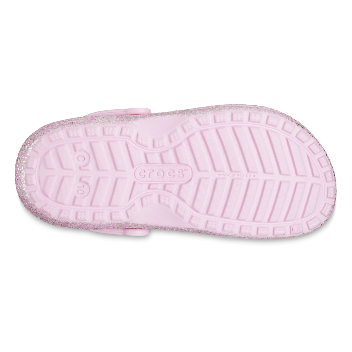 Saboti Crocs Toddler Classic Glitter Lined Clog Roz - Flamingo