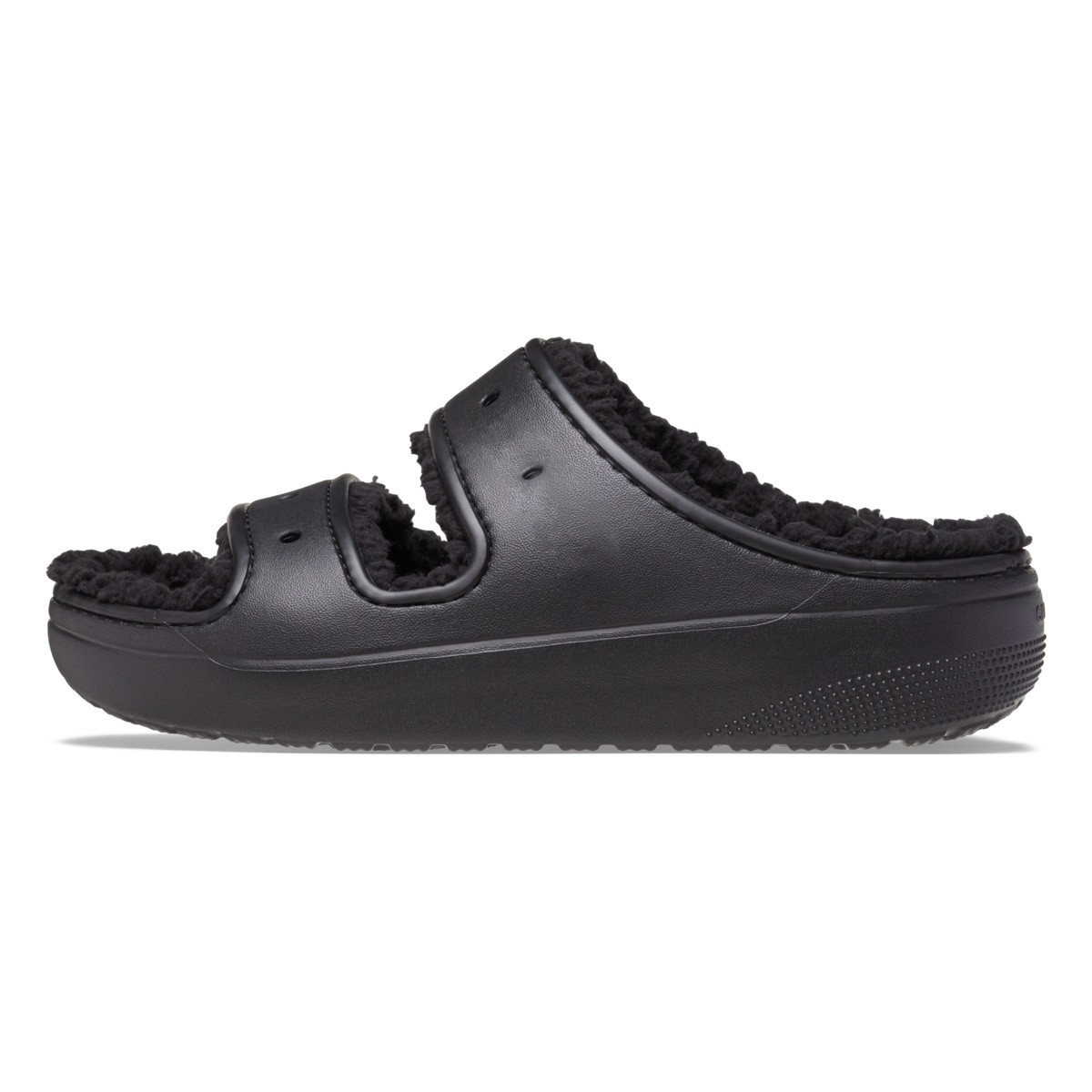 Crocs Classic Cozzzy Sandal Negru - Black/Black - 2 | YEO