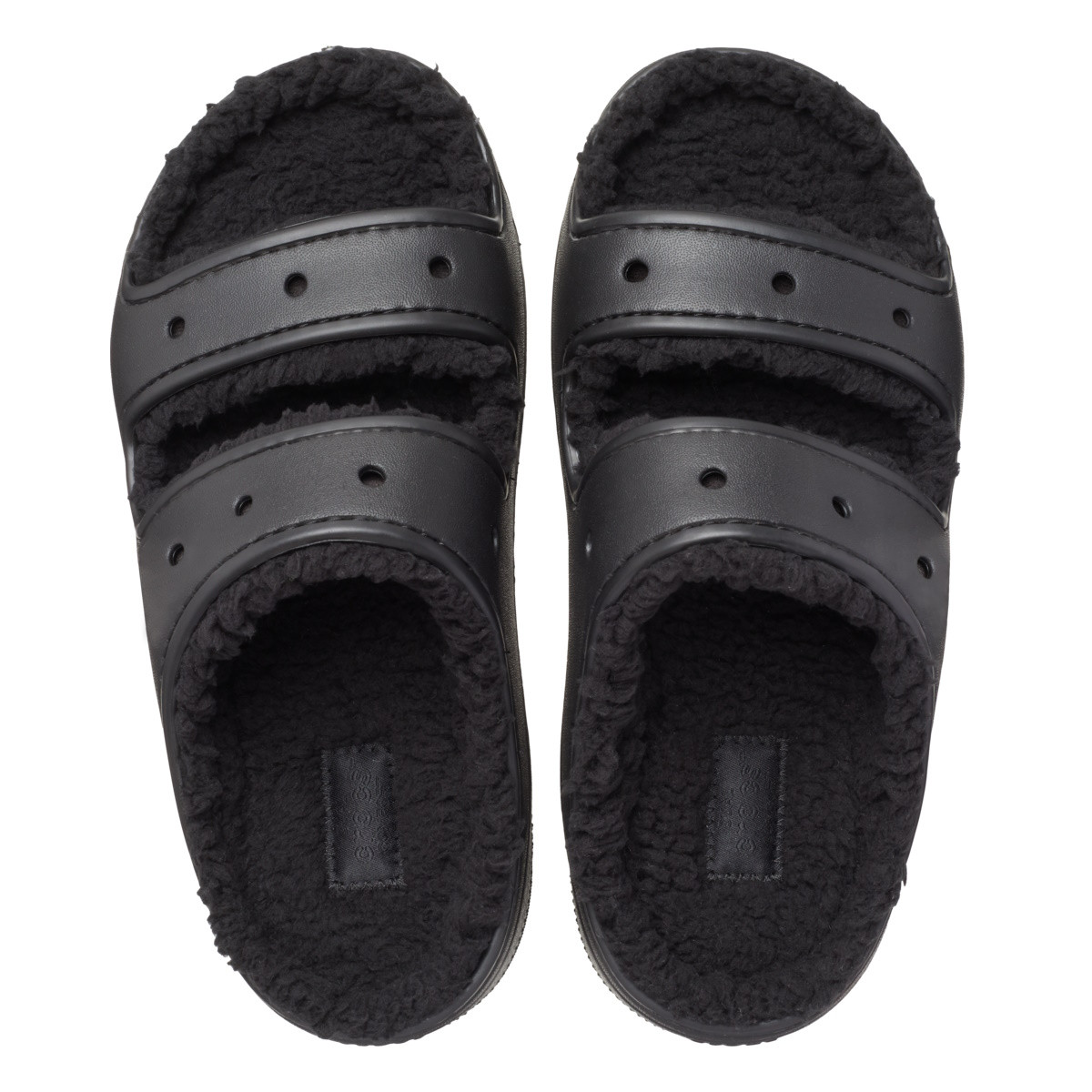 Crocs Classic Cozzzy Sandal Negru - Black/Black - 3 | YEO