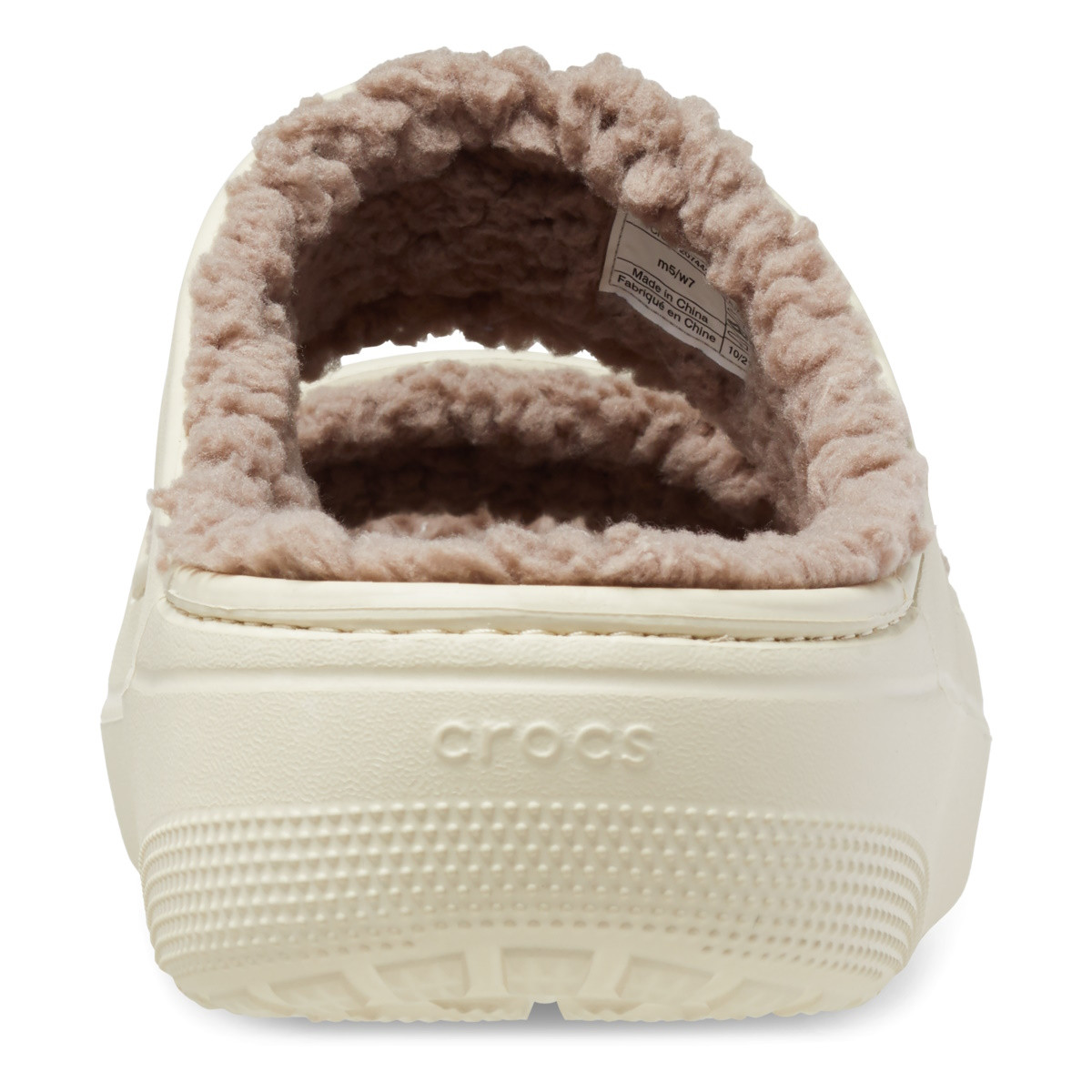 Crocs Classic Cozzzy Sandal Bej - Bone/Mushroom - 5 | YEO