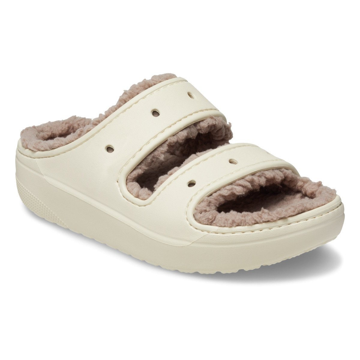 Crocs Classic Cozzzy Sandal Bej - Bone/Mushroom - 1 | YEO
