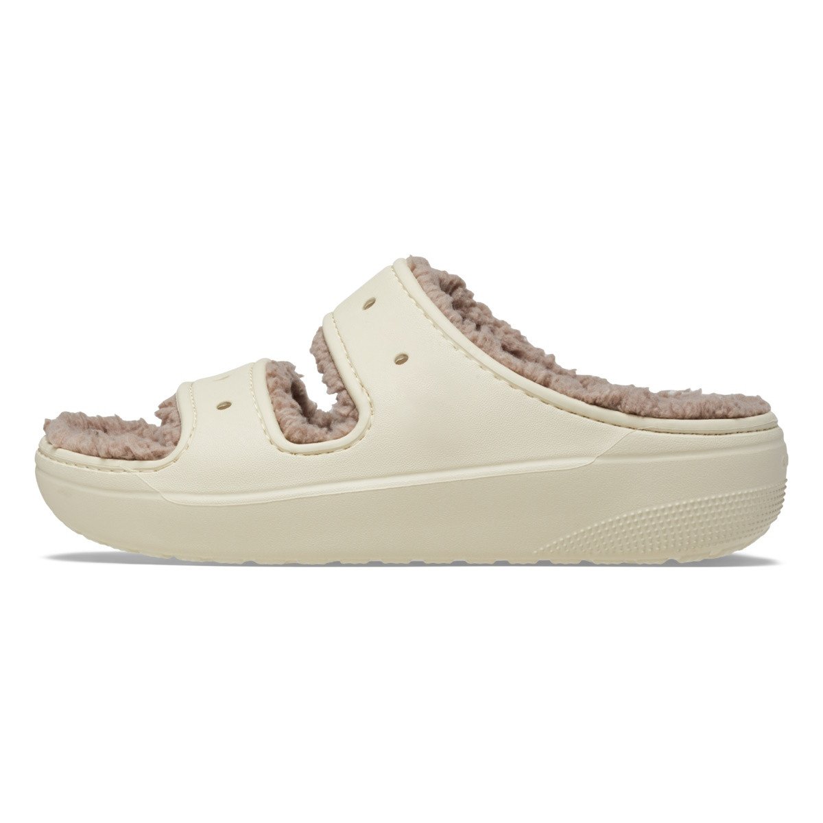 Crocs Classic Cozzzy Sandal Bej - Bone/Mushroom - 2 | YEO
