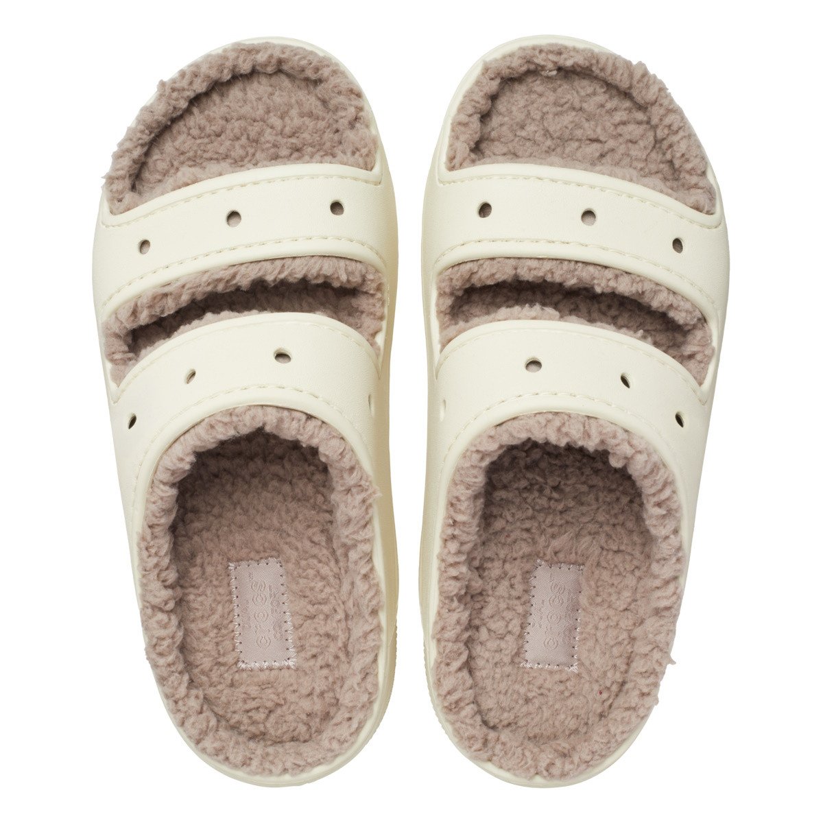 Crocs Classic Cozzzy Sandal Bej - Bone/Mushroom - 4 | YEO