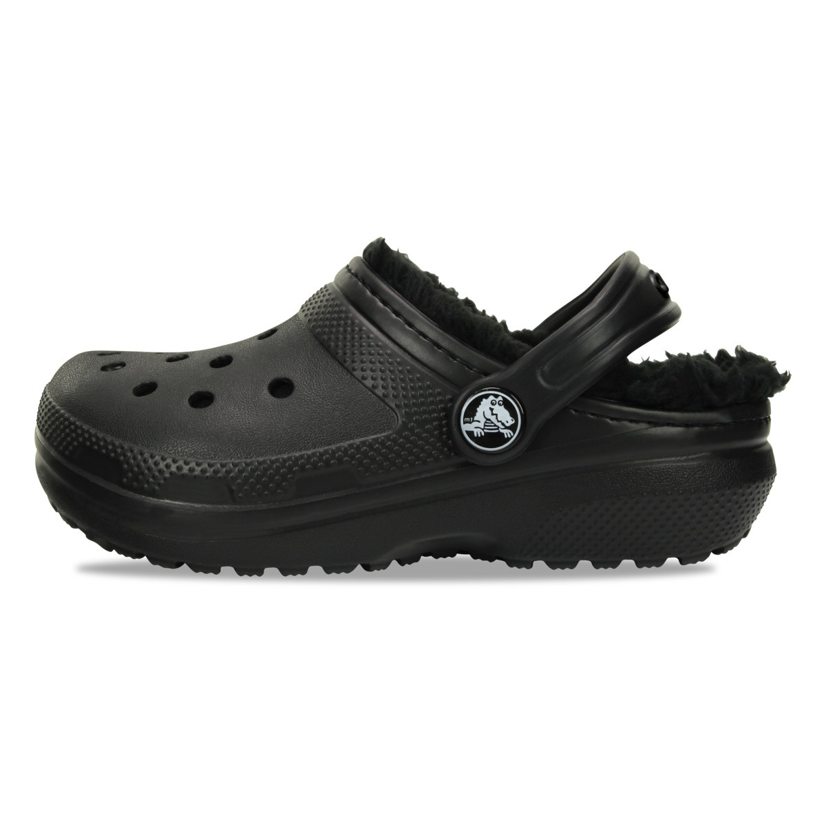 Saboti Crocs New Classic Lined Clog Kids Negru - Black/Black - 2 | YEO
