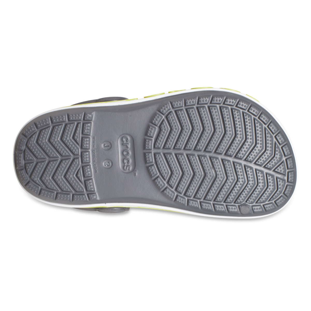 Saboti Crocs Bayaband Clog Kids Gri - Slate grey/Lime Punch