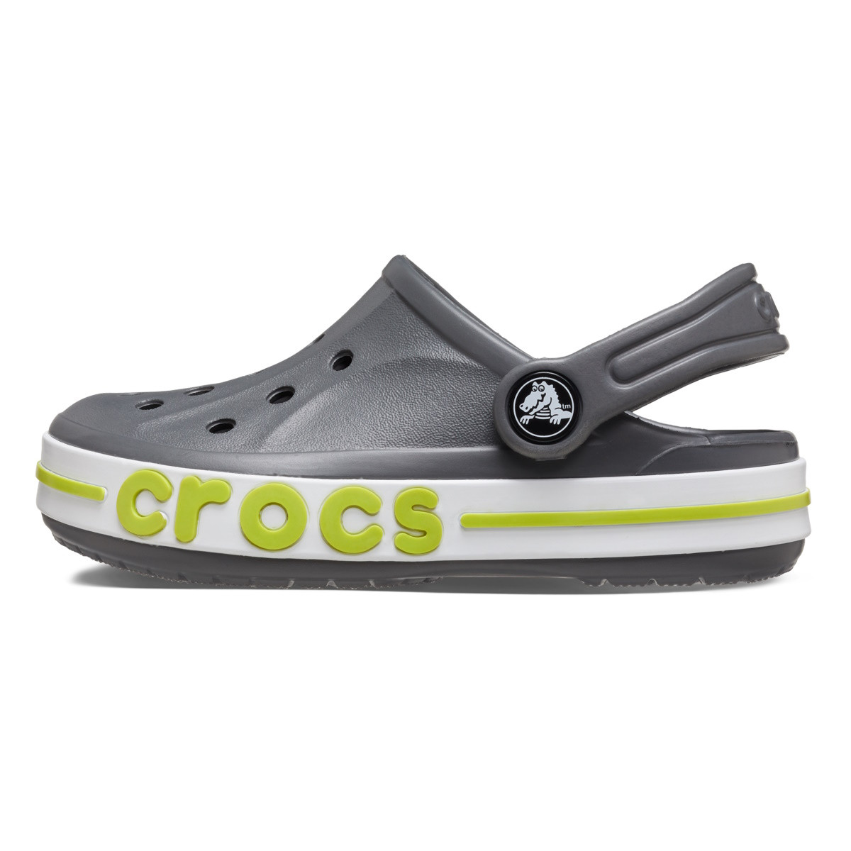 Saboti Crocs Bayaband Clog Kids Gri - Slate grey/Lime Punch - 2 | YEO