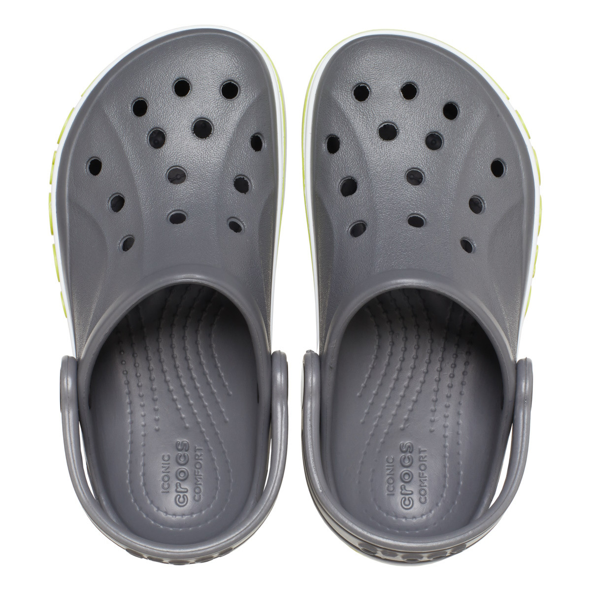 Saboti Crocs Bayaband Clog Kids Gri - Slate grey/Lime Punch - 4 | YEO