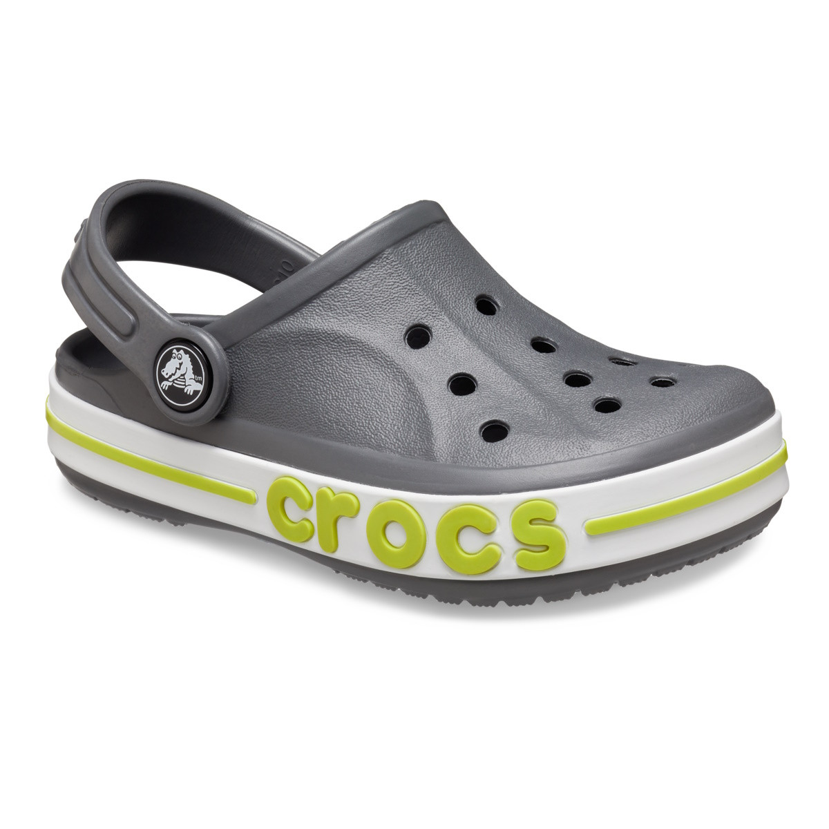 Saboti Crocs Bayaband Clog Kids Gri - Slate grey/Lime Punch - 1 | YEO