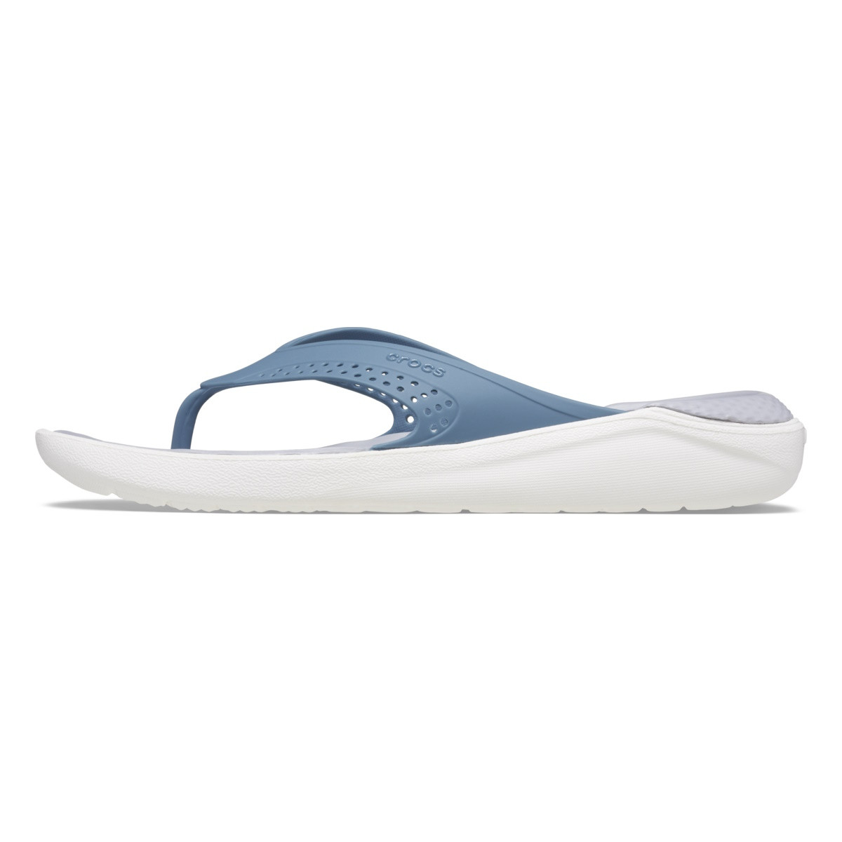 Slapi Crocs LiteRide Flip Albastru - Blue Steel/Microchip - 2 | YEO
