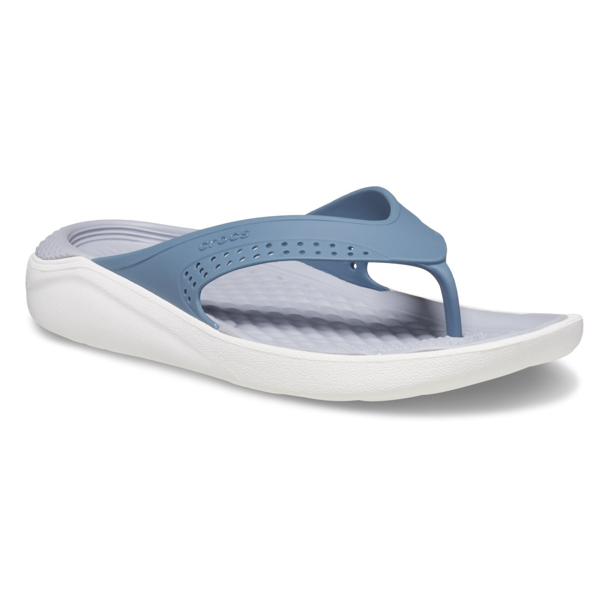 Slapi Crocs LiteRide Flip Albastru - Blue Steel/Microchip - 1 | YEO