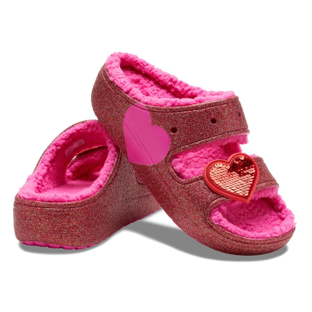 Sandale Crocs Classic Cozzzy Valentines Day Roz - Juice - 3 | YEO