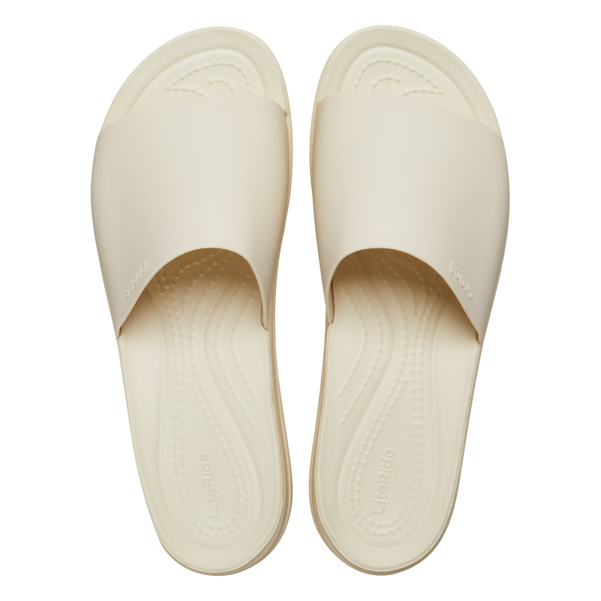 Papuci Crocs Brooklyn Slide Bej - Bone - 4 | YEO