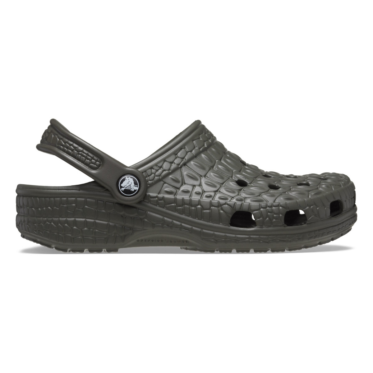 Saboti crocs classic crocskin clog verde - dusty olive