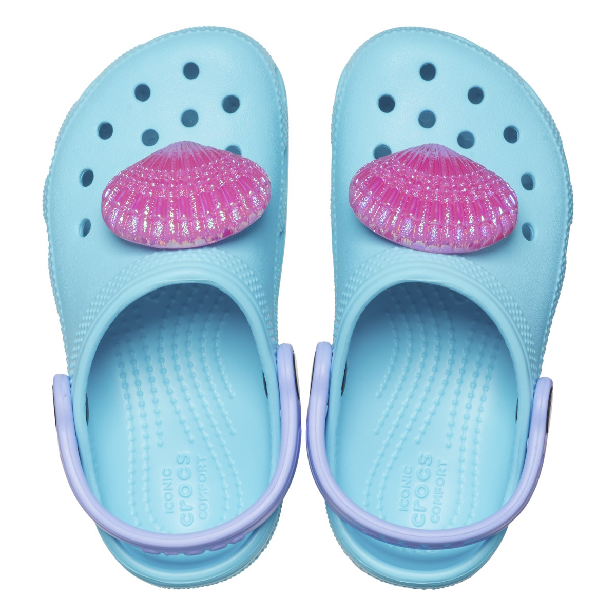 Saboti Crocs Toddler Classic I AM Mermaid Clog Albastru - Multi - 4 | YEO